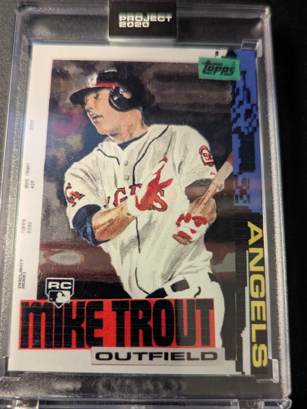 Topps Mike Trout Baseball Card - White, Red & Black Project 2020 Rookie Card